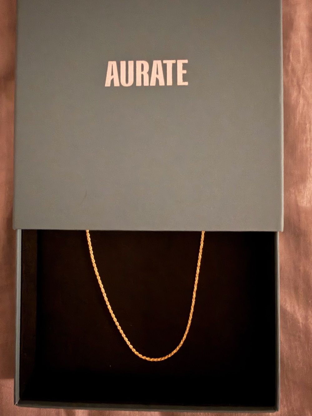 Aurate Gold Twisted Rope Necklace - Picture 2 of 3